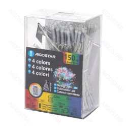 Lampki choinkowe na baterie 150 led na 3 baterie AA 15m multikolor